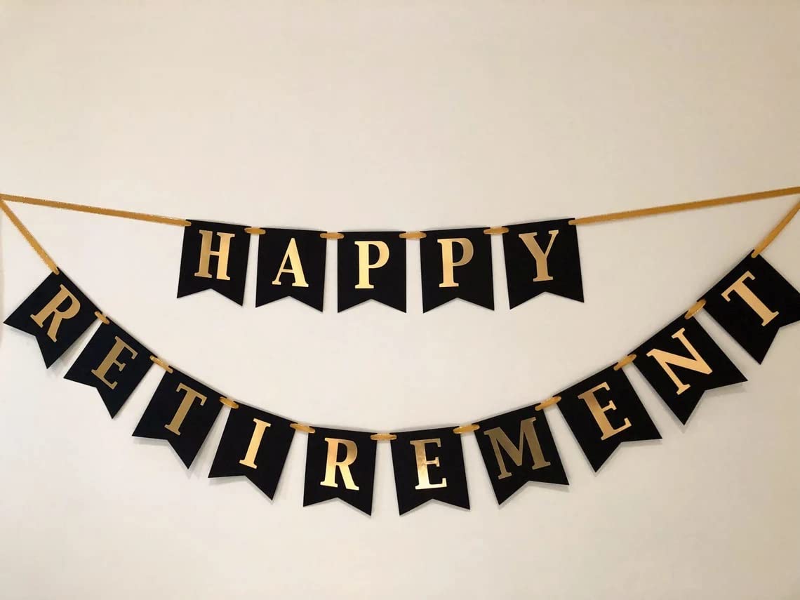 Party Propz Happy Retirement Decoration - 1Pc, Happy Retirement Banner for Men, Women | Banner (Cardstock) | Dad, Mom Celebration Kit 1