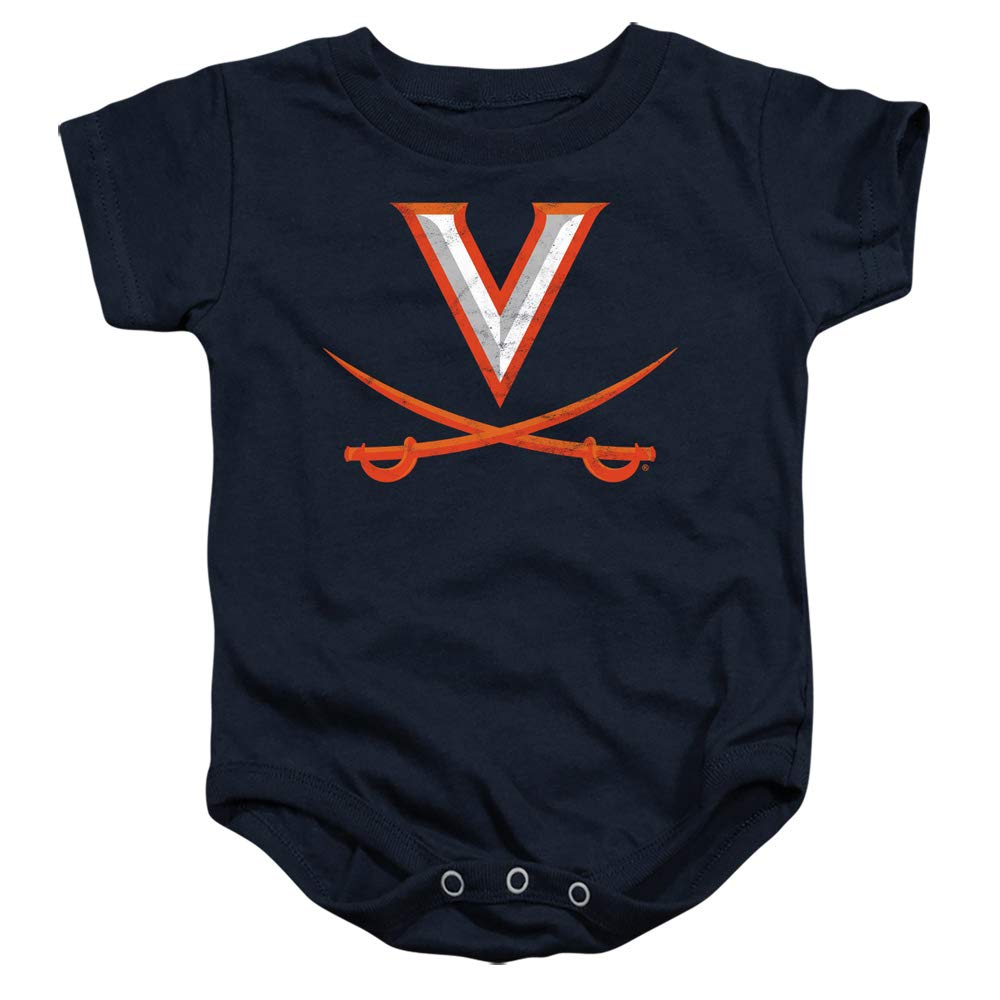 University of Virginia Official Primary Logo Unisex Infant Snap Suit for Baby,Navy, 6 Months
