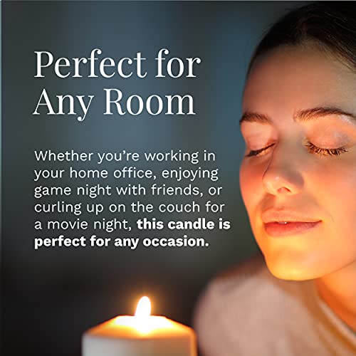 Candle-Lite Scented Evening Fireside Glow Fragrance, One 18 Oz. Single-Wick Aromatherapy Candle With 110 Hours Of Burn Time, Off-White Color, Jar #TOP4