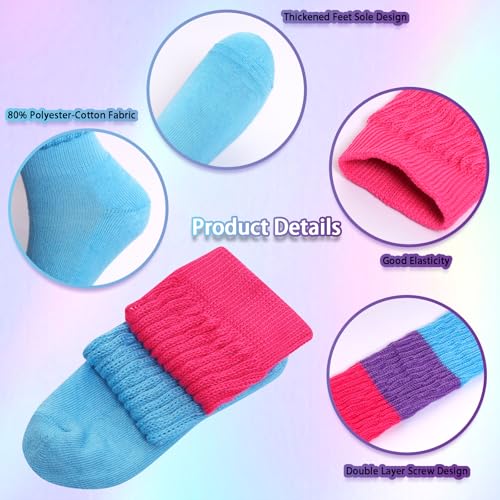 Image of Gvhntk Slouch Socks Women 80s 90s Scrunch Socks Extra Long Slouchy Sock Knee High Sock