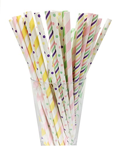 Charmed Biodegradable Paper Straws For Birthday Parties, Baby Shower, Bridal Shower, Weddings And More! (Unicorn Rainbow) #TOP1