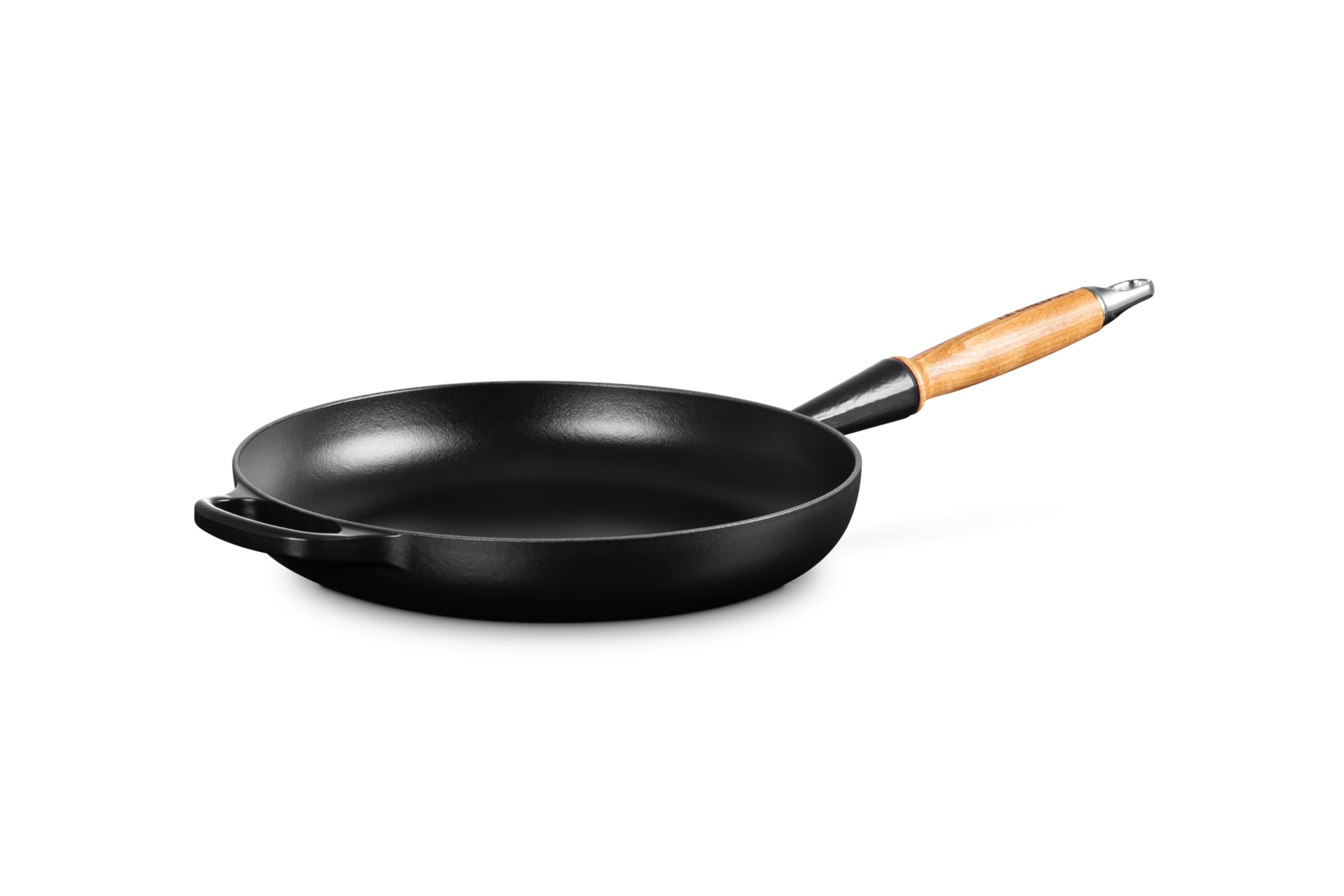 Le Creuset Signature gusseiserne Bratpfanne mit Holzgriff 24 cm Schwarz matt – Bild 2