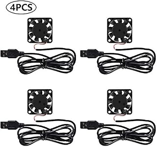 40mm Fan 5V USB Brushless DC Cooling Fan, 4 Pack Speed 4200 RPM