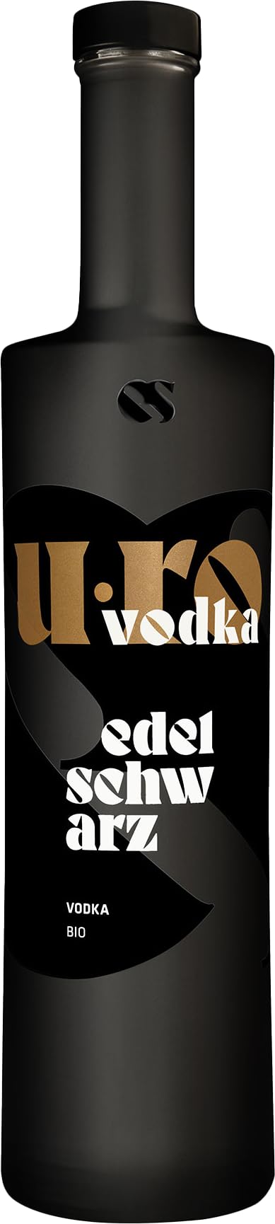 Edelschwarz Alpine Bio Vodka 'u.ro' | 700ml | 40% Vol. | Best of Vodka International Falstaff 2024, 96/100 Punti | Quality made in Alto Adige