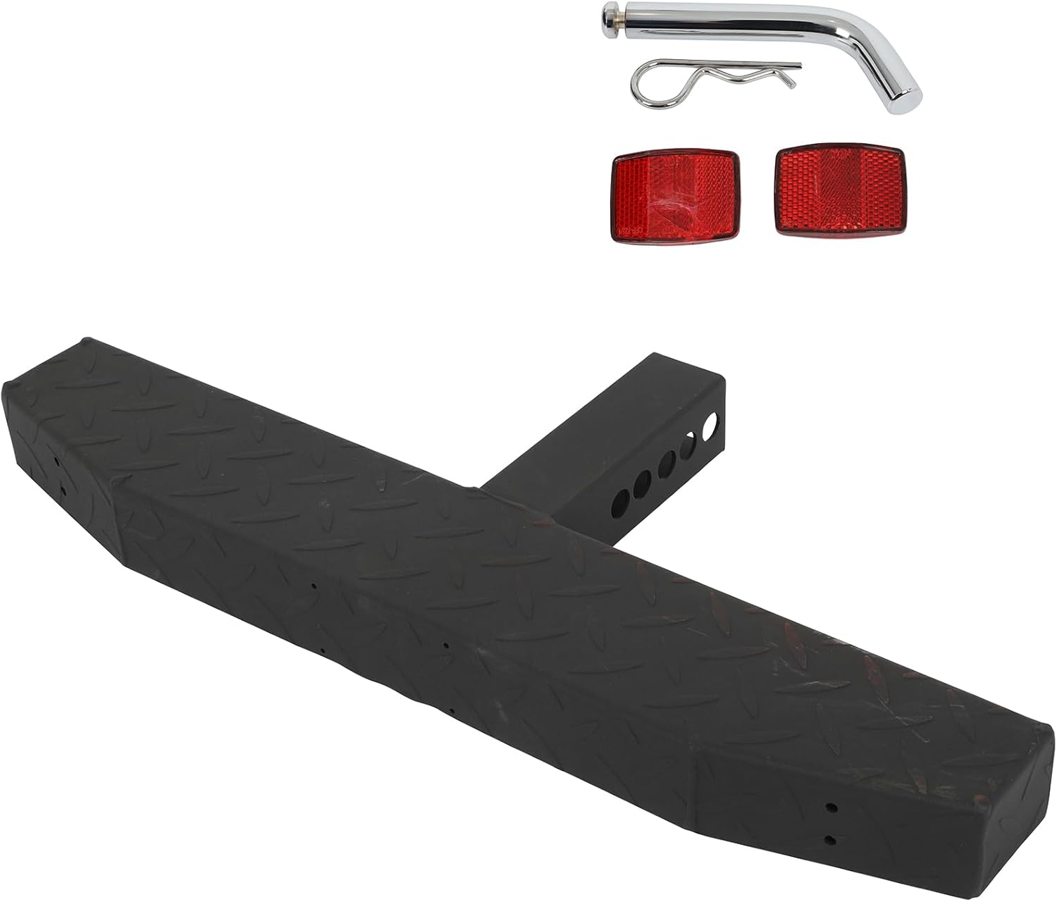 OCPTY Universal Hitch Step 23.82" Length w/Pin & Reflectors for Pickup Truck Car SUV w/ 2" Receiver