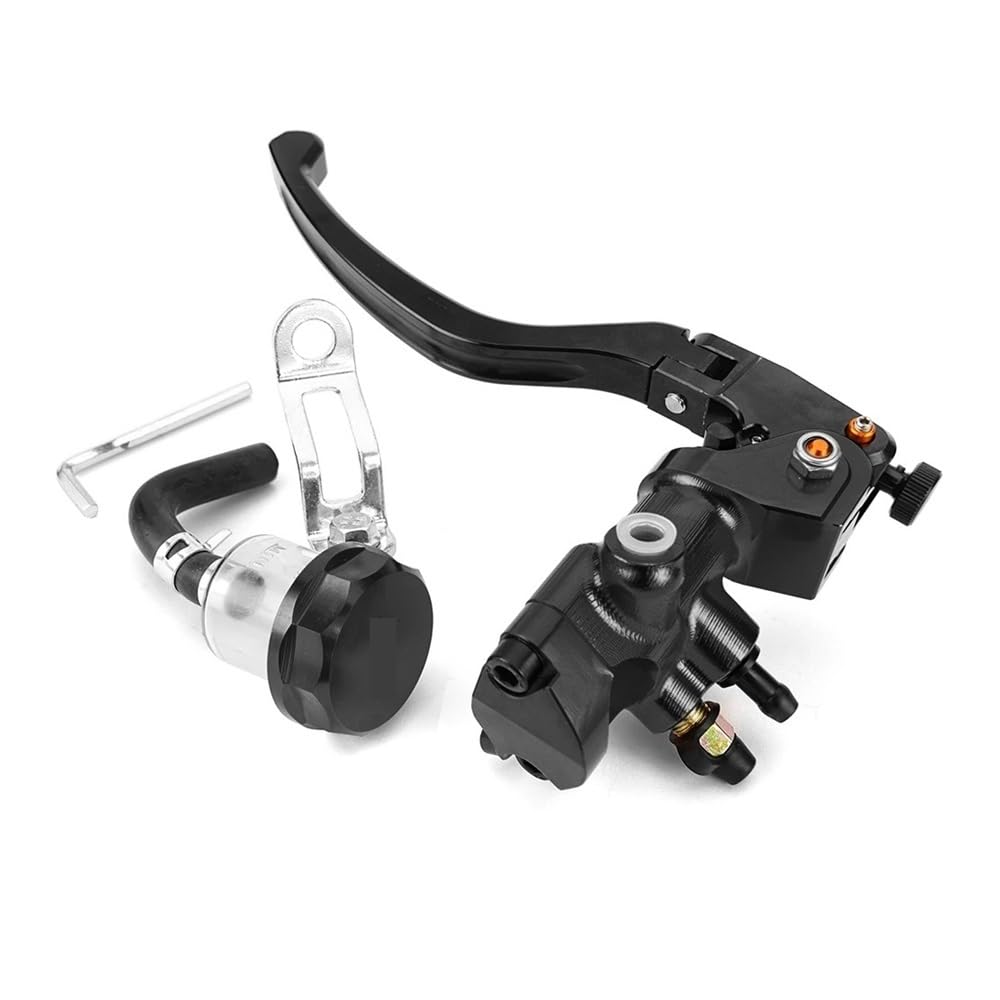7/8 "22mm 19rcs Montaggio Radiale Cilindro Maestro Del Freno Leva Frizione Pompa Idraulica Leve Misura for Moto Universale(Black Brake Lever)