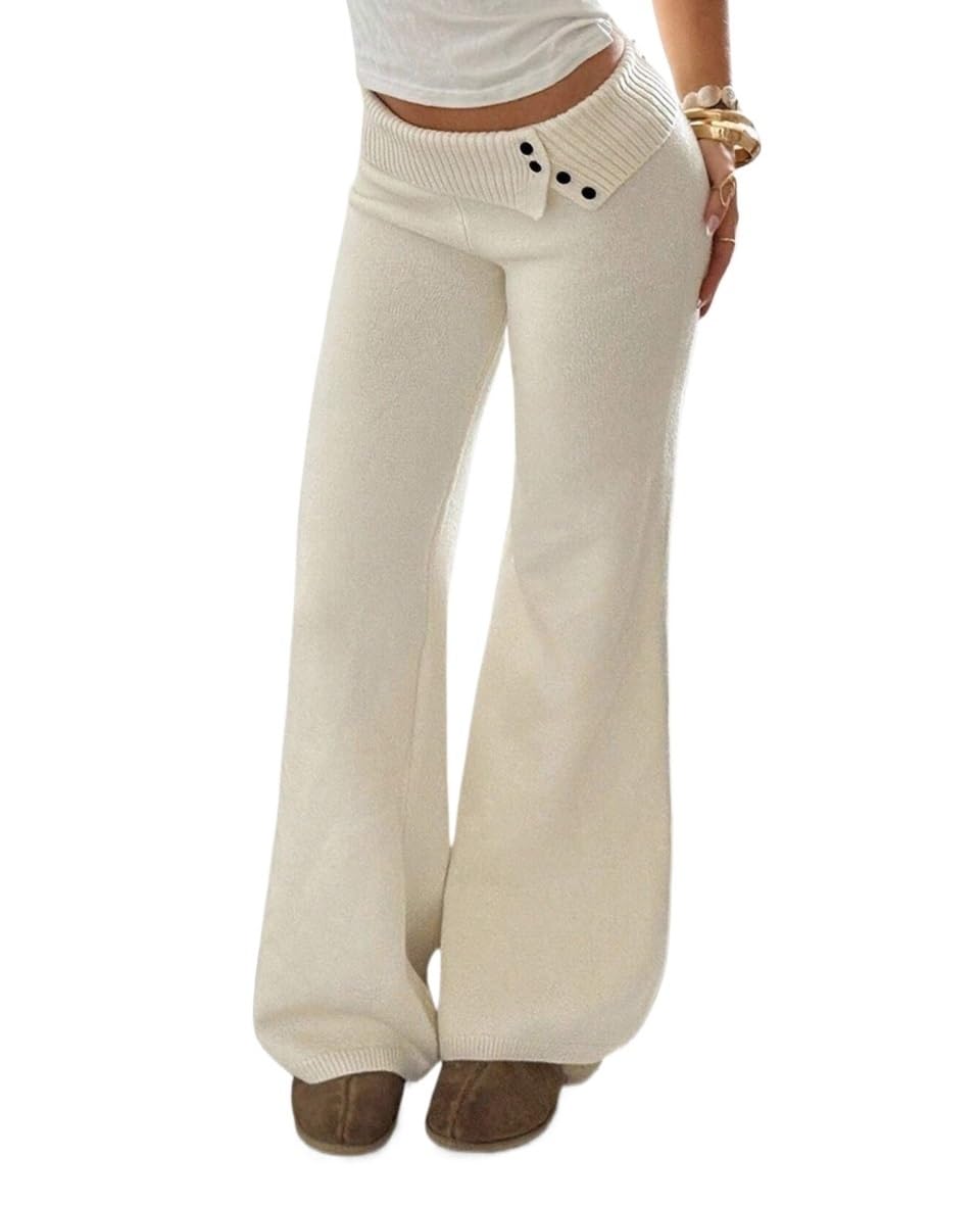 Womens Long Pants Wide Leg Low Waist Pants Fashion Outfits