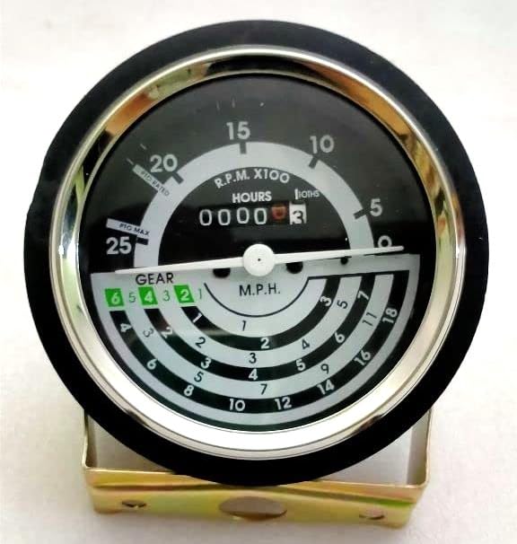 John Deere Tacómetro compatible 2020 1520 830 2440 2040 820 2030 2240 - 19 MPH - OD 4 1/8 - Orificio 3 7/8