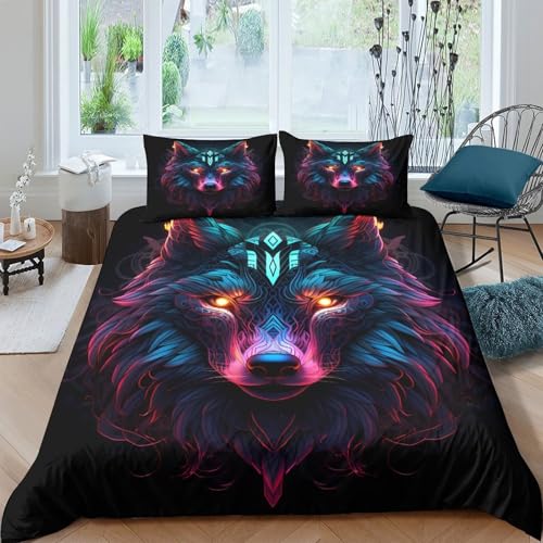 Housse de couette loup 3d pour décorer une chambre ado fantastique - 4