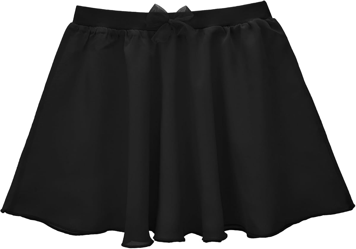 Girls Ballet Skirt Chiffon Wrap Dance Skirt Mesh Pull-On Skirt