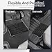 PRETYZOOM 2-Pack Car Floor Mat Heel Pad, Universal Anti-Skid Rubber Heel Scuff Plate, Auto Home Carpet Protector Patch for Driver Side Gas Pedal Foot Rest
