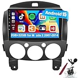 [Ingresso telecamera posteriore, Schermo diviso, Controllo volante]Autoradio CarPlay per M-azda 2 2010 con telecamera posteriore AHD, passa automaticamente all'immagine di retromarcia su questo schermo touch da 9 pollici quando si mette la retro. Supporta la funzione di controllo tramite volante, l'autoradio può impostare lo schermo diviso e mostrare due app affiancate.