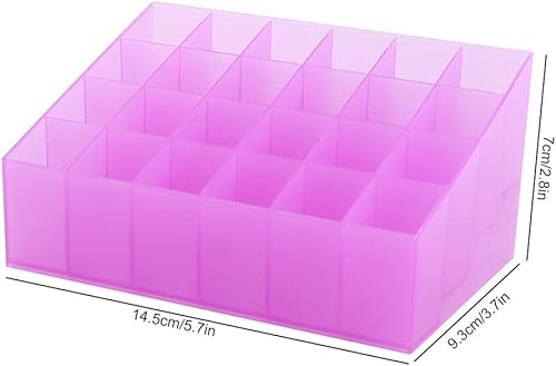 Miniatura 2 de ZJchao Organizador de lápiz labial, 24 rejillas para lápiz labial, estuche organizador de cosméticos, soporte de brillo de labios para