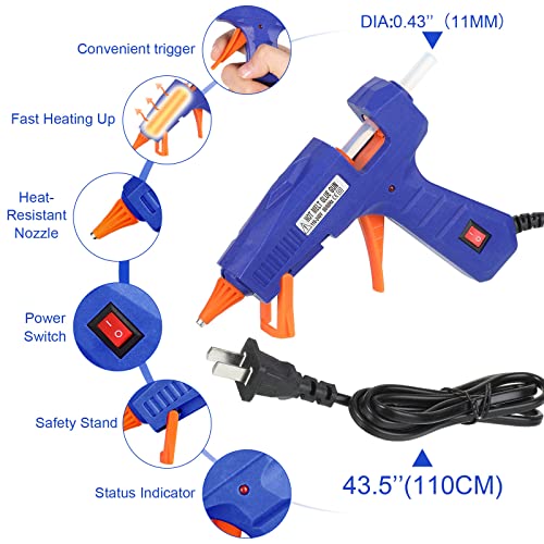 Newwiee 12 Pcs Glue Gun Mini For Arts Crafts Hot Glue Guns For Kids Hot Melt Arts Craft Diy Glue Gun For Crafts School Diy Arts Home Quick Repairs, Multicolor (Blue, Orange, Pink, Light Pink) #TOP2