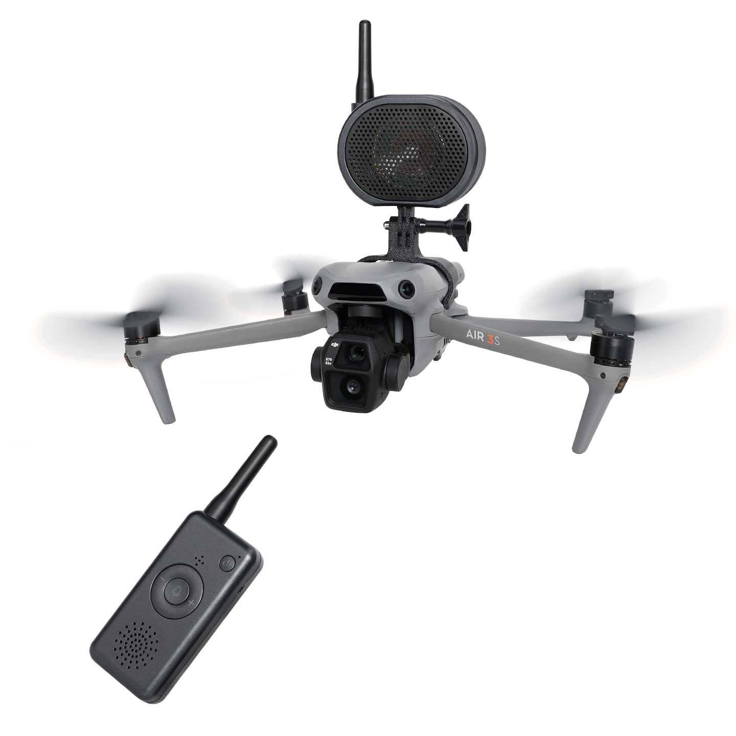 Drone Walkie Talkie Two Way Radio for DJI Mavic Air 3/3S Intercom Speaker Drone Announcement System Long Distance Microphone Announcement Speaker Drone Accessories