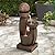 Curved Columns 31" High Large Modern Zen Indoor Outdoor Decor Faux Stone Floor Fountain with Light LED Standing Waterfall Bowl Water Feature for Outside Garden Patio Yard Backyard - John Timberland