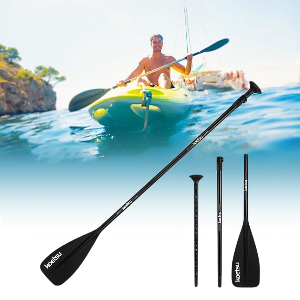 Remo de Ajustable - Remo de Kayak de Doble Cabeza Desmontable de 3 Piezas, aleación de Aluminio, para Surf de Remo