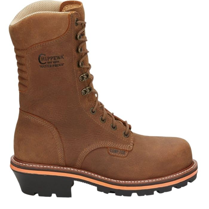 Chippewa Thunderstruck 10" Waterproof Nano Composite Toe Work Logger Boots for Men2