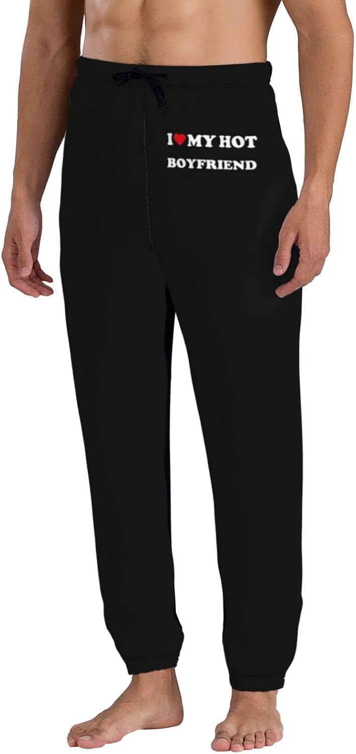 I Love My Hot Boyfriend Sweatpants Men Sports Pants Fashion Soft Pants