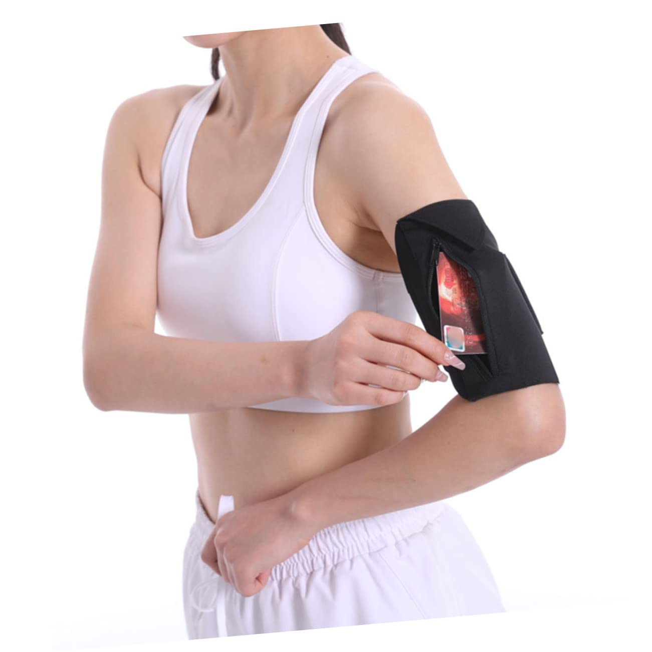 DOITOOL 5pezzi Marsupio Multifunzionale Per Telefonini Braccio Per e Allenamento Resistente e Per Jogging Attività Outdoor Colore Nero