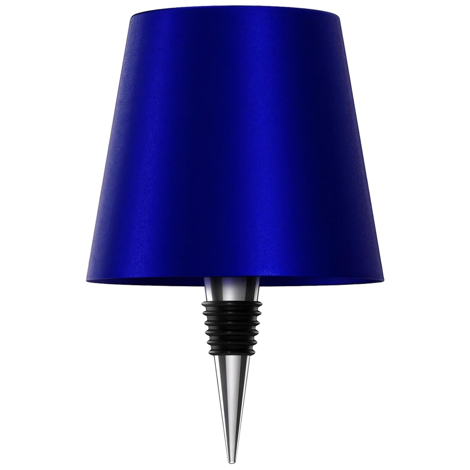 Lampada LED blu scuro a forma di bottiglia di vino, ricaricabile tramite USB, lampada da tavolo portatile con paralume in ferro, interruttore a sfioramento continuo a 3 colori, per casa, bar