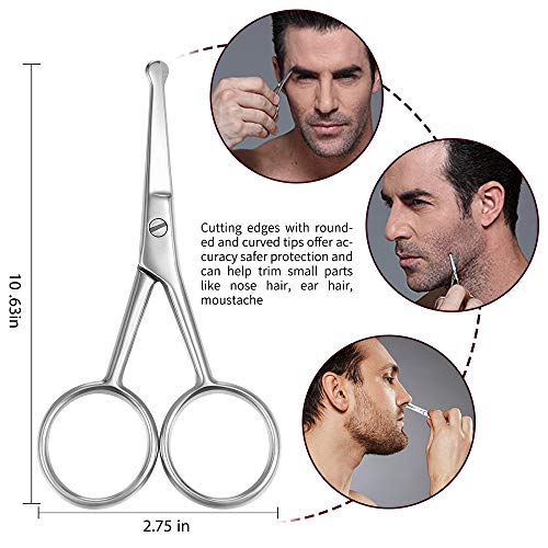 XEWEA Beard Trimmer Care Kit for Men 9Pcs Mustache Growth Grooming&Trimming Upkeep Styling Tool with Bib Boar Bristle Brush Wood Comb Scissor Storage Bag Shaving Brush Bowl Set Gifts for Dad Boyfriend - Thumbnail 5