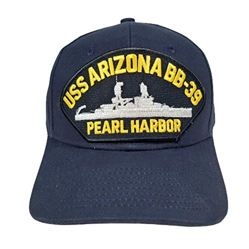 Gorra USS Arizona BB-39 Pearl Harbor Bordada miniatura 1