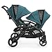 Contours Options Elite Tandem Double Toddler & Baby Stroller, Multiple Seating Configurations, Car Seat Compatibility, Aruba Teal