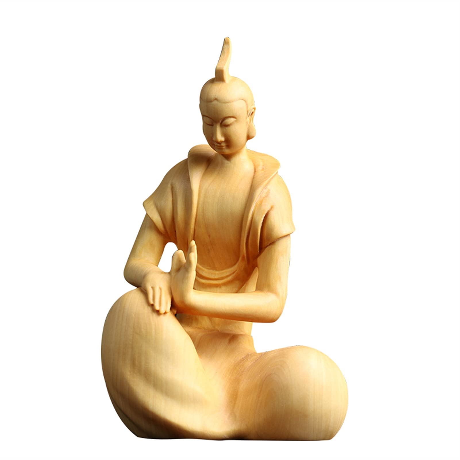 Sculpture en bois massif de bureau et décoration zen pour intérieur maison