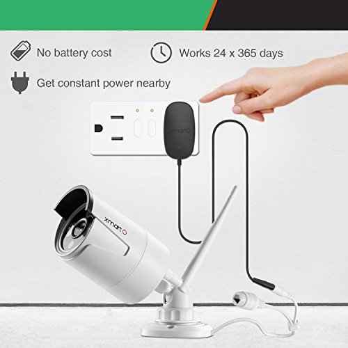 [Audio Video & 960p 6mm] xmartO WB1326 960p HD 1.3 Megapixel IP Network Wireless Security Camera Weatherproof Outdoor with 80ft IR Night Vision (White) - Thumbnail 4