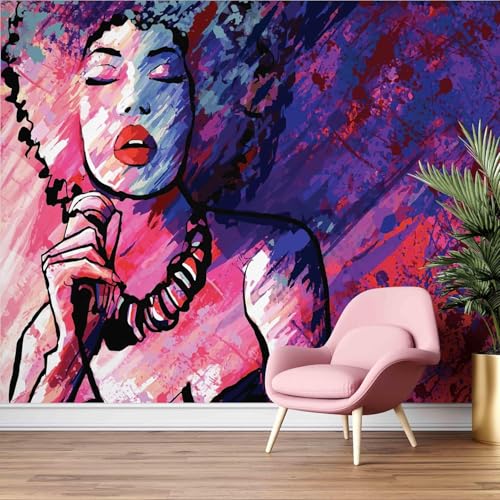 Tzxztt Mujer Abstracta Papel Pintado 3D Póster Restaurante Dormitorio Salón Sofá TV Pared Decorativa-400cm×280cm