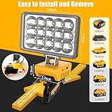 T-SUNUS LED Work Light for Dewalt 18V/20V Batteries, 45W 20000LM Flood Light with USB & TypeC Charging, Low Voltage Protection, Site Lighting for Emergency Garage Workshop DIY(Yellow) - Image 2