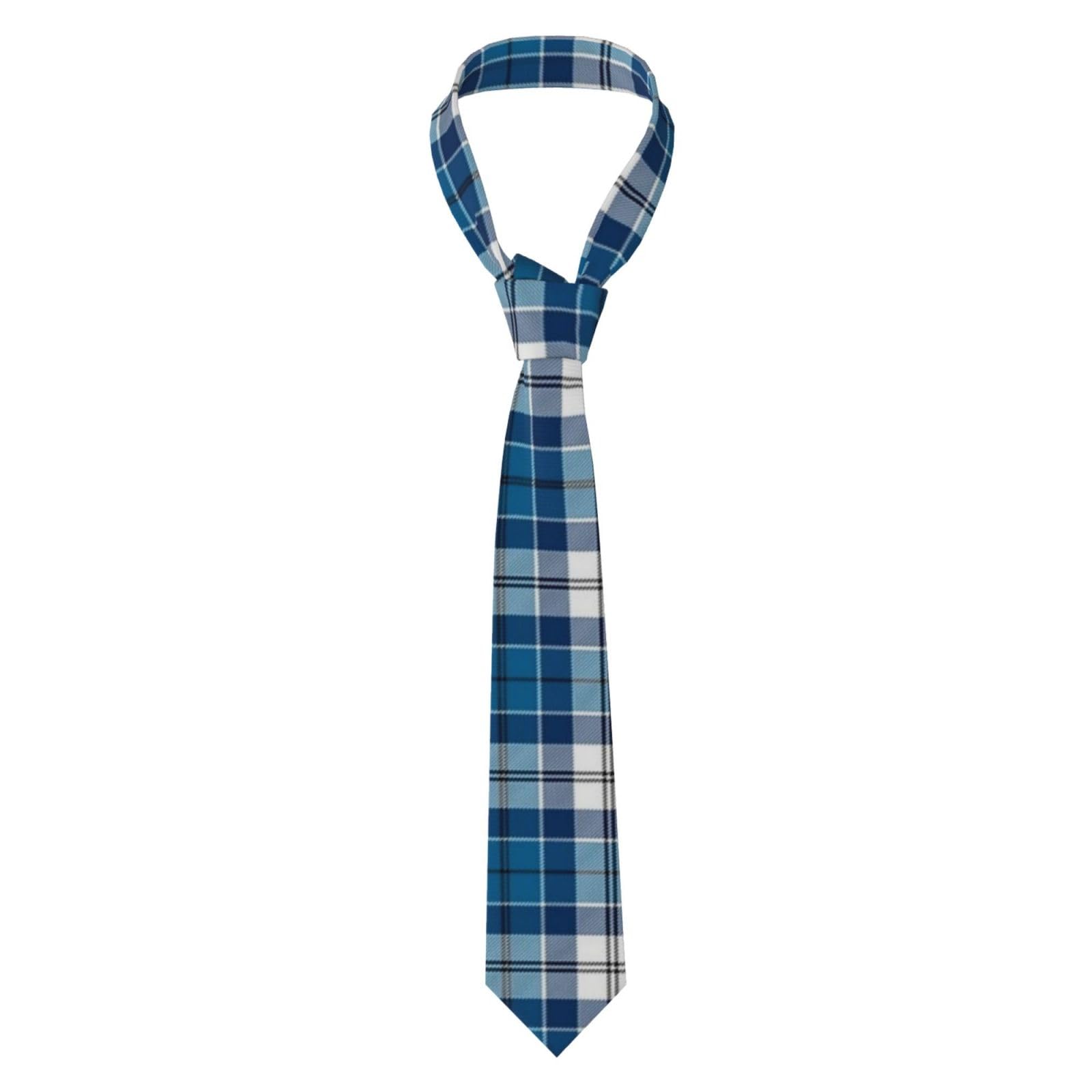KWQDOZF Strathclyde District Tartan Silk Ties, Fashionable Ties For Men'S Suits, Formal Occasions, Business Work Or Weddings
