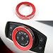 Aluminum Alloy Car Inner Headlight Knob Cover Ring Trim for Ford F150 XLT 2016 2017 & Mustang 2015-2016 (Red Headlight Knob Cover)