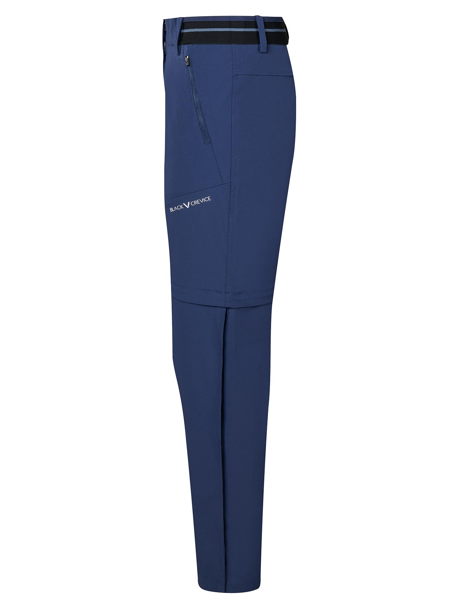Black Crevice Pantalones de trekking para mujer con cremallera y piernas extraíbles, transpirables, resistentes y repelentes al agua