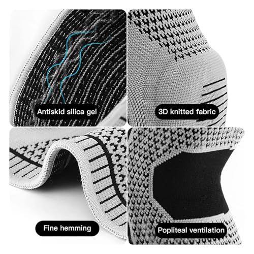 Sangle de compression silicone sur genouillères de sport antidérapantes - 3