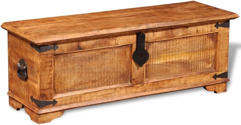 Storage Chest Rough Mango Wood, Trunks for Storage, Storage Chest, Organizer for Home Décor and Organization
