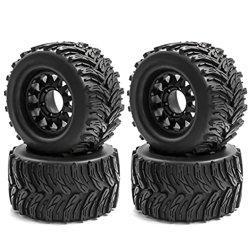 Pneus RC 1/10 avec jantes LAURAG Lot de 4 roues de rechange