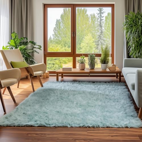 Super Area Rugs Ultra Soft & Fluffy Faux Sheepskin Rug,