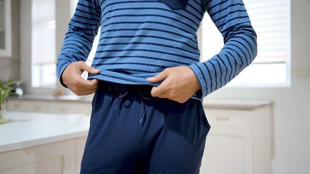 Pigiama Invernale Uomo Cotone - Set Due Pezzi Maniche Lunghe, Pantaloni Con Tasche, Taglie S-2XL - Foto 3