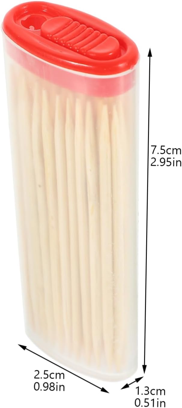 PRETYZOOM Pack Bamboo Toothpicks Double-ended Skewers for Fruit Cake Individual Wrapped Mixed Food Picks Appetizer Picks Toothpick Holder
