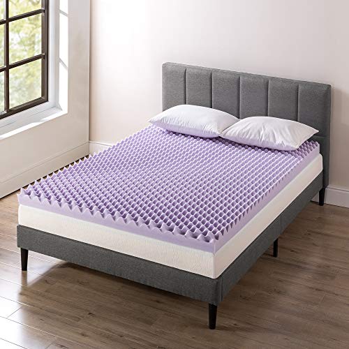 image for Best Price Mattress 4 Inch Egg Crate Memory Foam Mattress Topper with 