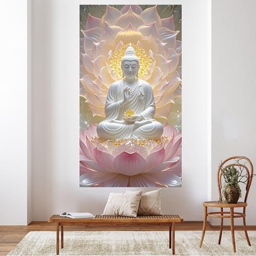 Toile de méditation Bouddha pour créer un salon zen et un coin de yoga relaxant - 2
