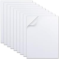 MEARCOOH Self-Adhesive White EVA Foam Sheets 9x12 Inch 2mm Thick 10 Pack Sticky Craft Foam for Cardmaking Scrapbooking DIY Crafts