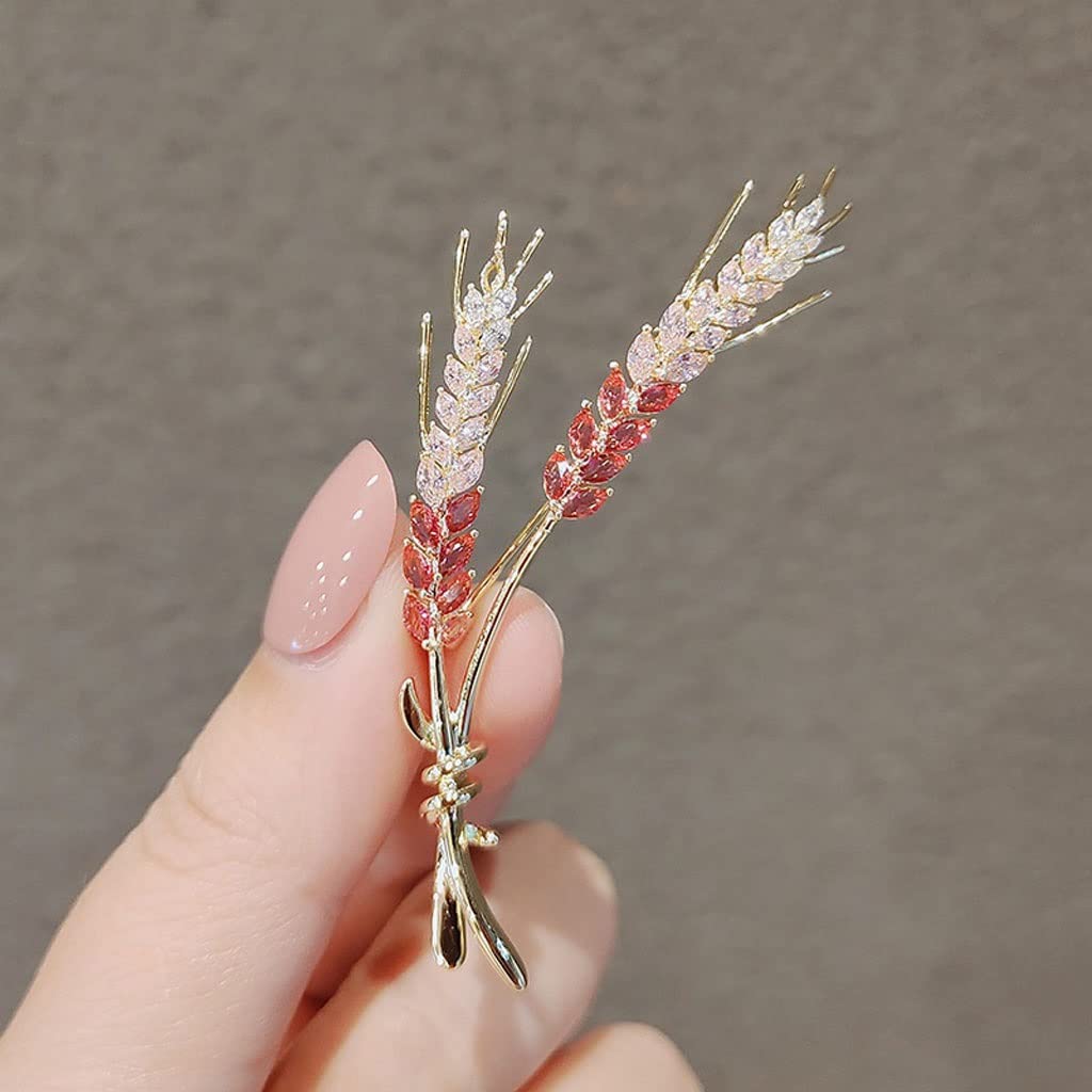 Broche d'oreille de blé rose boucle anti-reflet pour ajuster les pulls