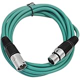 SEISMIC AUDIO - SAXLX-10 - 10' Green XLR Male to XLR Female Patch Cable - Balanced - 10 Foot Patch Cord