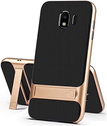 stilluxy Galaxy J4 case Stand j4case Compatible with Samsung Galaxy j 4 Cover Kickstand Holder Protective Skins j42018 Phone Cases Slim Thin Matte Skin 4j 5.5 inch 2018 (Gold)