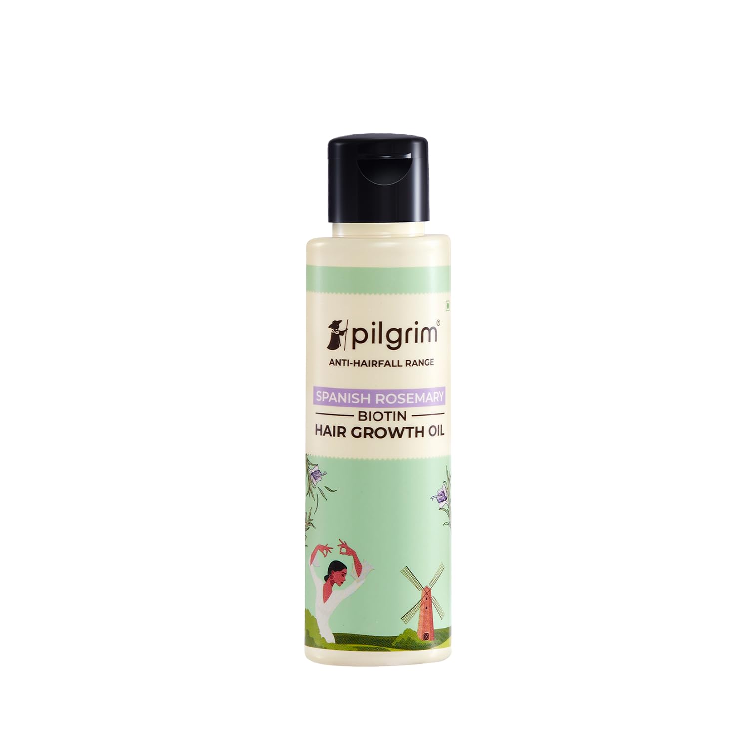 Pilgrim Spanish Rosemary & Biotin Hair Growth Oil to Control Hair Fall & Strengthens Hair 100ml | Rosemary essential oil for hair growth | Reduces Hair Fall | Strengthens Hair