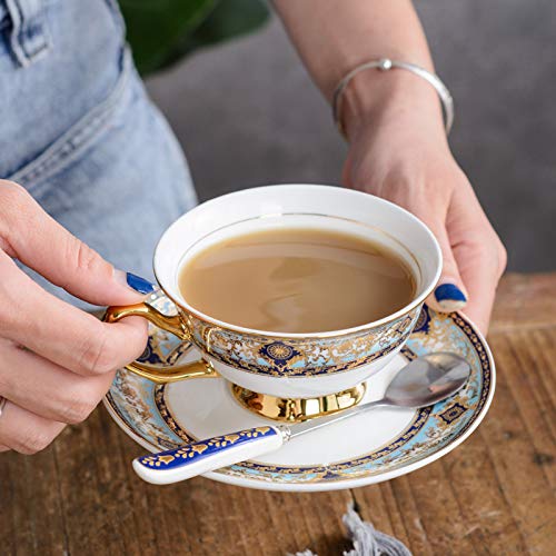 Royal Albert – Old English Rose, 6 Kopjes en Schotels incl. Vintage rek