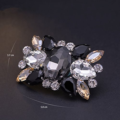 Ruihfas 2Pcs Fashion Womens Crystal Rhinestone Shoe Clips Decorations For Wedding Party Prom (Multi-Color) #TOP2